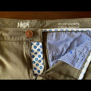 Mugsy Jeans Shorts Olives EUC 34